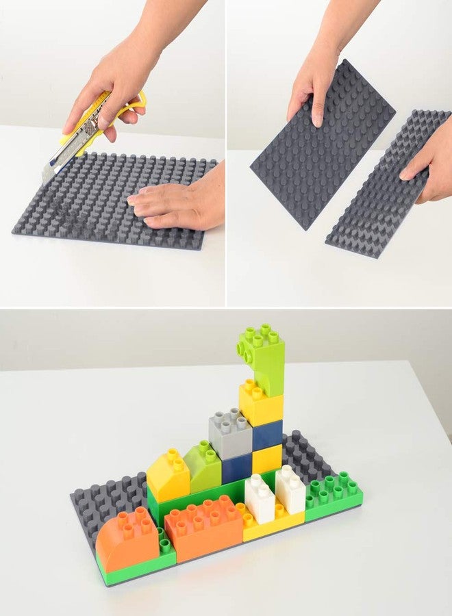 MIMAX Self-Adhesive Baseplates Compatible with DUPLO, Peel-and-Stick Baseplate for DIY Play Table or Wall - 4 Pack (10" x 10") (Beige) - Image 2